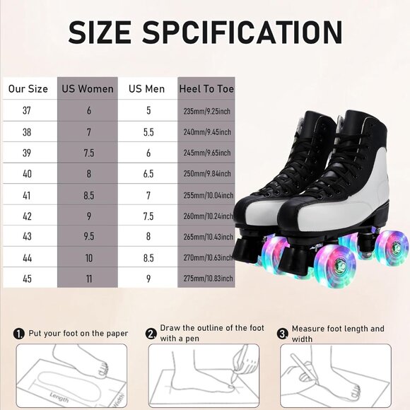 jessie Roller roller Skates for Women PU Leather - Picture 4 of 8